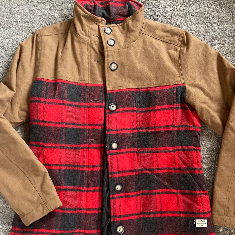 NWOT Kavu Women's Small Fleece and Canvas Quilted Coat